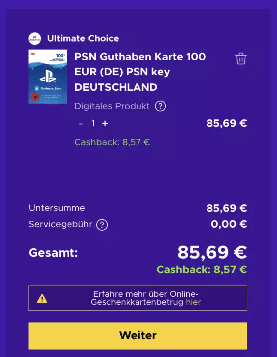 PlayStation® Store Guthabenkarte DE 100 EUR [Code-DE]